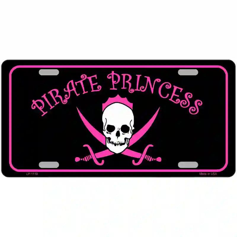Pirate Princess Novelty Metal License Plate 24" x 12" (LLP)