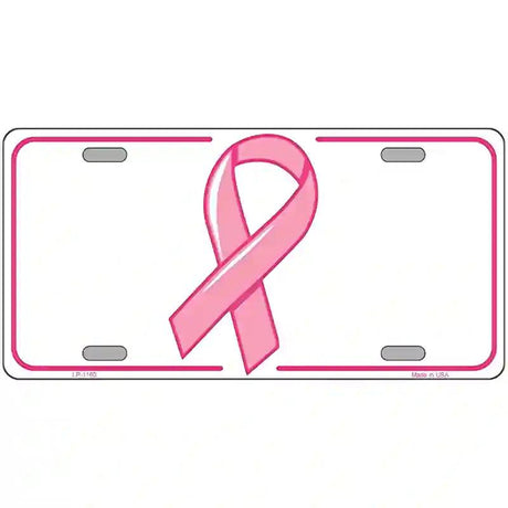 Breast Cancer Ribbon Novelty Metal License Plate 24" x 12" (LLP)