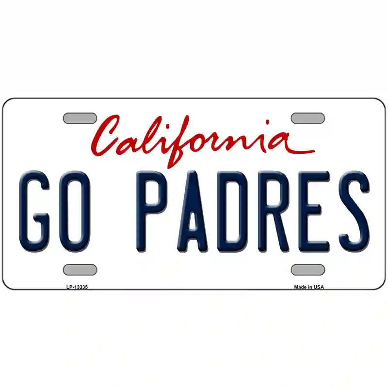 Go Padres Novelty Metal License Plate Tag 24" x 12" (LLP)