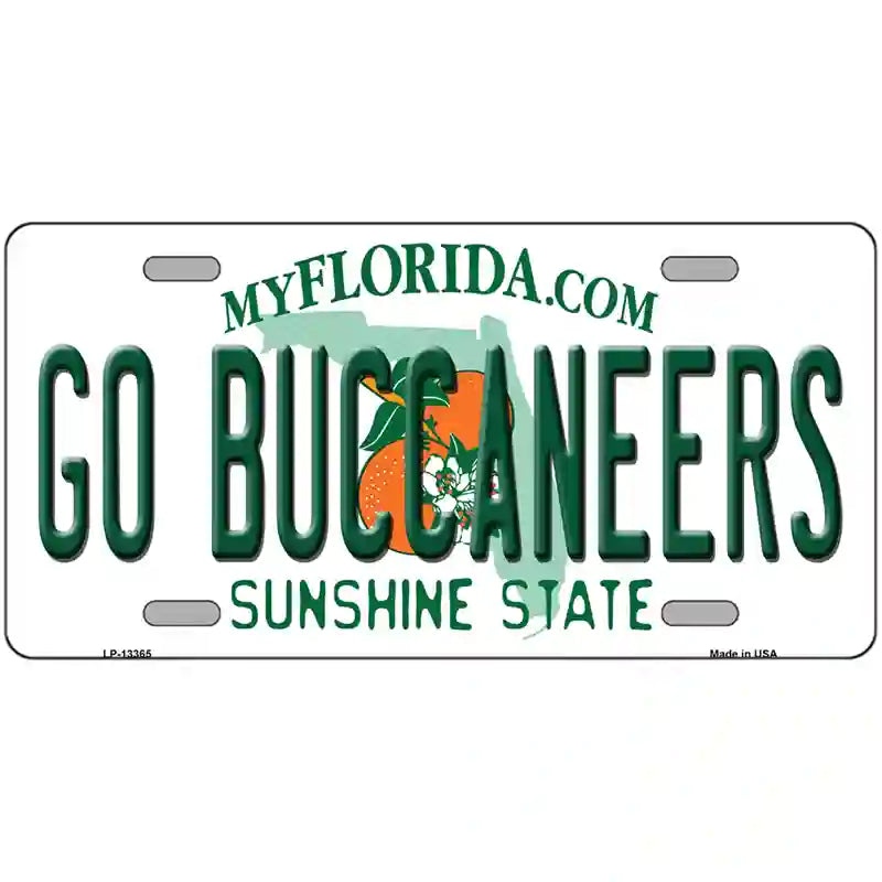 Go Buccaneers Novelty Metal License Plate Tag 24" x 12" (LLP)