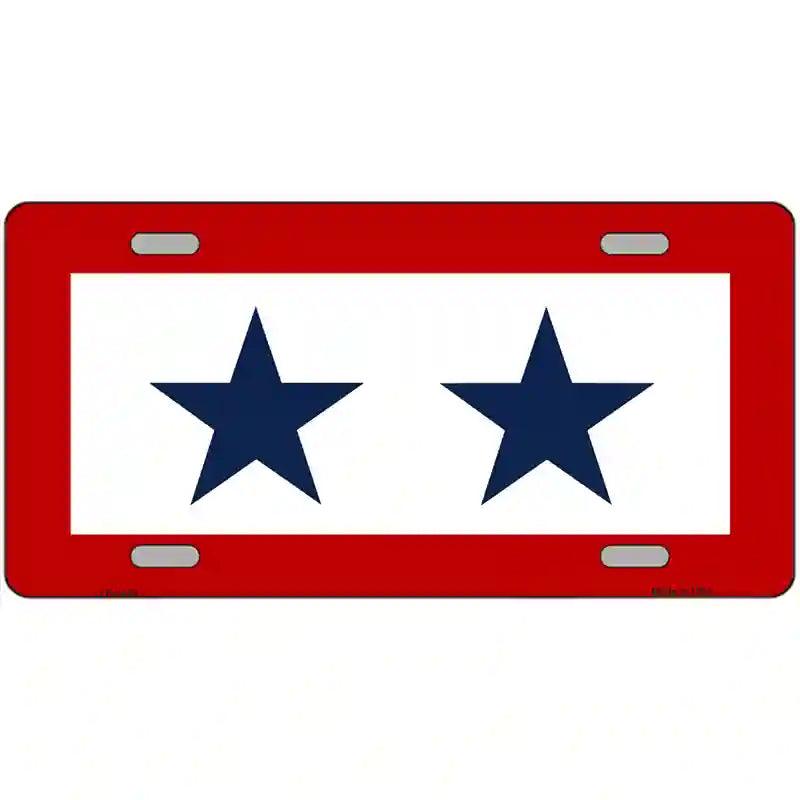 Blue Star Two Metal Novelty License Plate 24" x 12" (LLP)