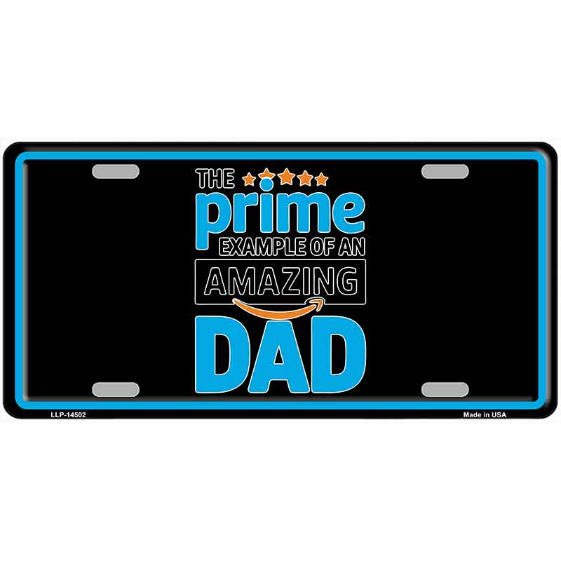 The Prime Dad Novelty Metal License Plate LP-14502