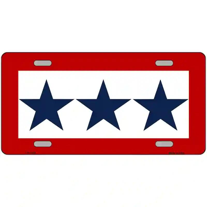 Blue Star Three Metal Novelty License Plate 24" x 12" (LLP)