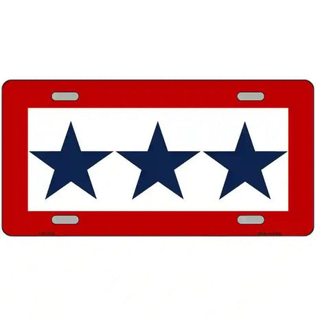 Blue Star Three Metal Novelty License Plate 24" x 12" (LLP)