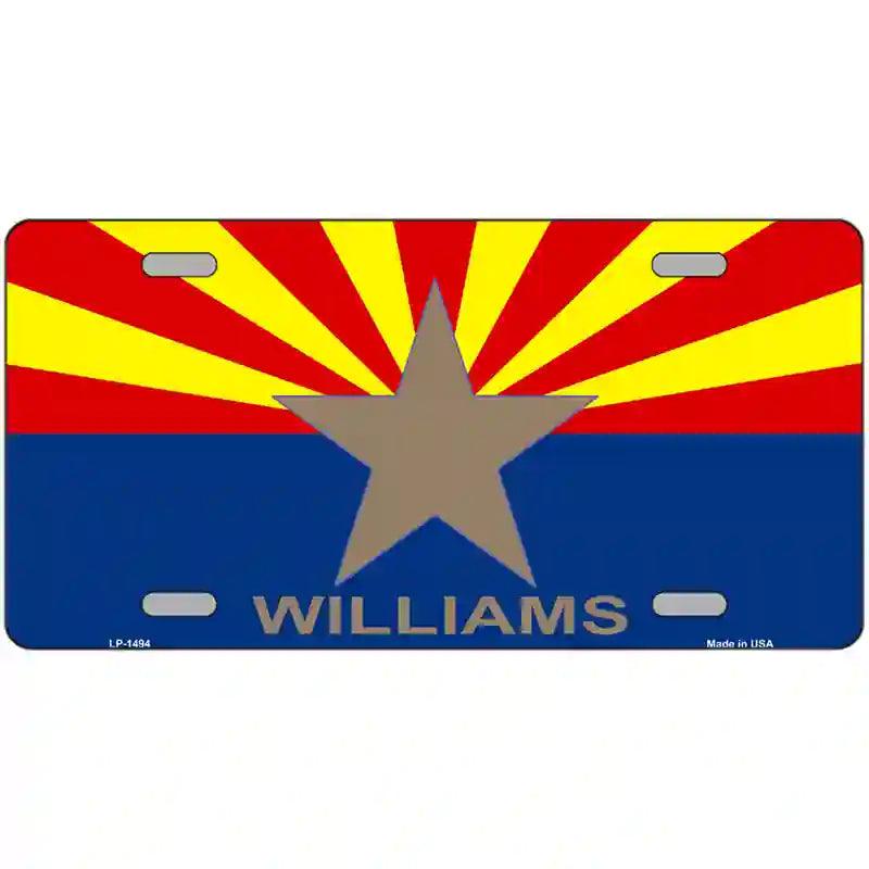 Williams Arizona Flag Metal Novelty License Plate 24" x 12" (LLP)