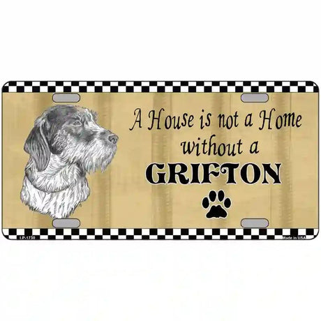 Pencil Sketch Grifton Metal Novelty License Plate 24" x 12" (LLP)