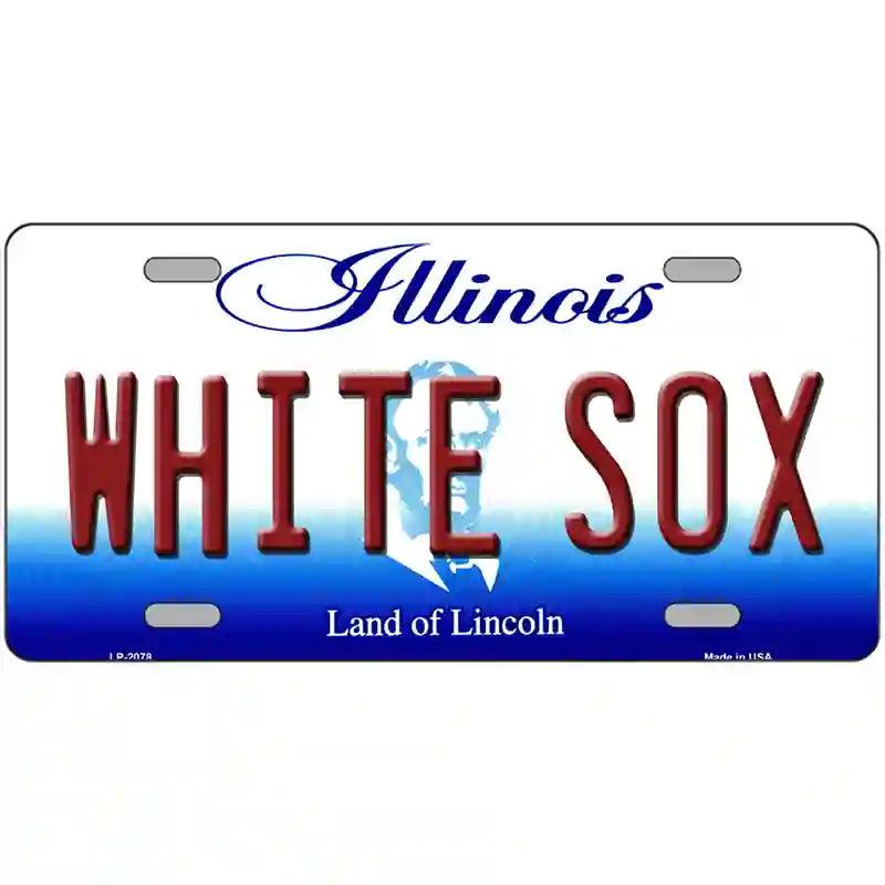 Whitesox Illinois Novelty State Metal License Plate 24" x 12" (LLP)
