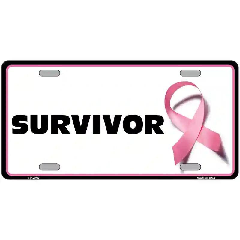 Survivor Metal Vanity License Plate Sign 24" x 12" (LLP)