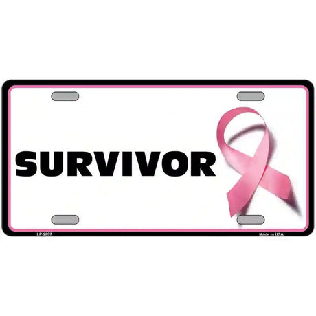 Survivor Metal Vanity License Plate Sign 24" x 12" (LLP)