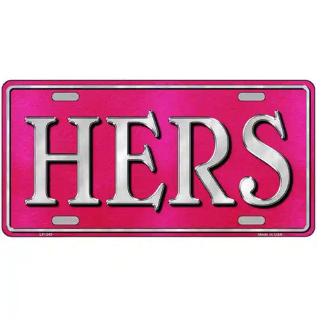 HERS Metal Novelty License Plate 24" x 12" (LLP)