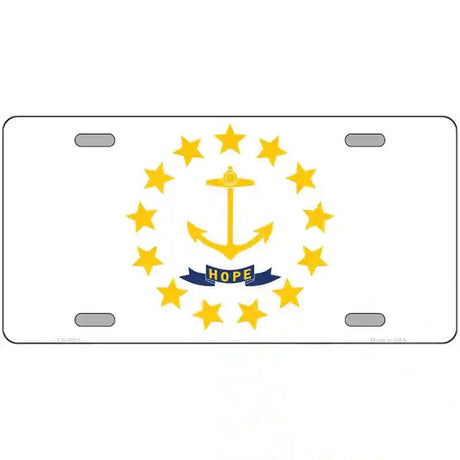 Rhode Island State Flag Metal Novelty License Plate 24" x 12" (LLP)