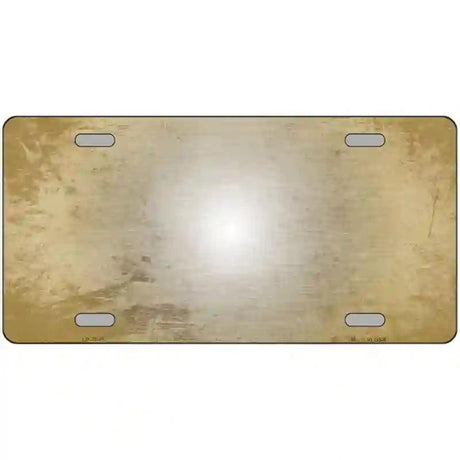 Gold White Fade Scratched License Plate Metal Novelty 24" x 12" (LLP)