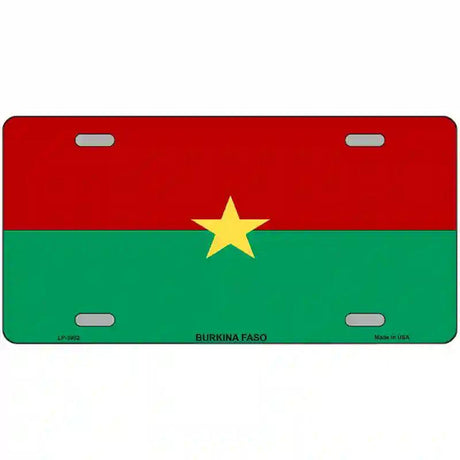 Burkina Faso Flag Metal Novelty License Plate 24" x 12" (LLP)
