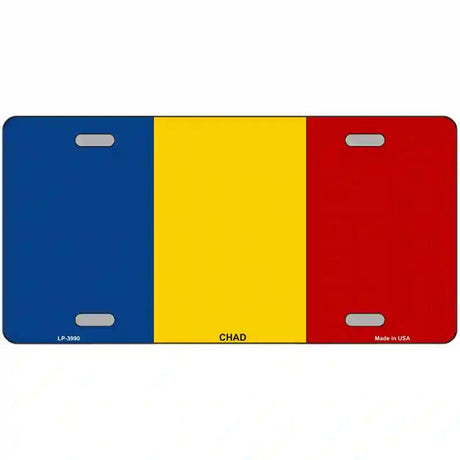 Chad Flag Metal Novelty License Plate 24" x 12" (LLP)