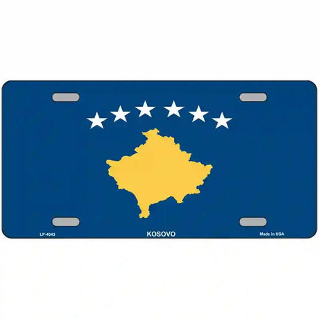 Kosovo Flag Metal Novelty License Plate 24" x 12" (LLP)