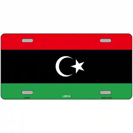 Libya Flag Metal Novelty License Plate 24" x 12" (LLP)
