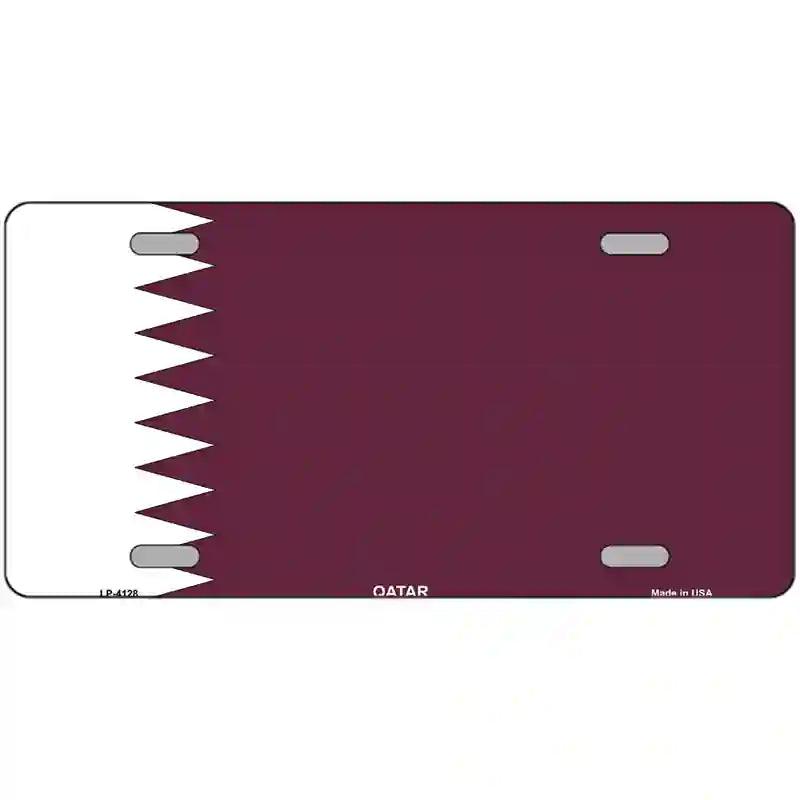 Qatar Flag Metal Novelty License Plate 24" x 12" (LLP)
