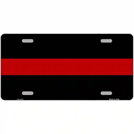 Thin Red Line Fire Metal Novelty License Plate 24" x 12" (LLP)