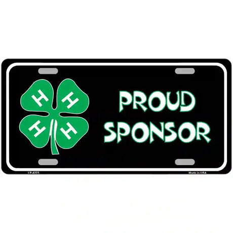 4-H Proud Sponsor Metal Novelty License Plate 24" x 12" (LLP)