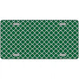 Green White Quatrefoil Metal Novelty License Plate 24" x 12" (LLP)
