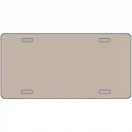 Tan Solid Metal Novelty License Plate 24" x 12" (LLP)