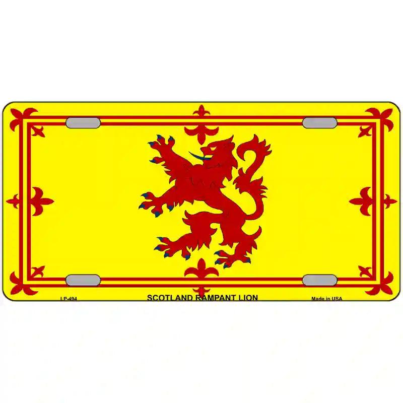 Scotland Lion Flag Metal Novelty License Plate 24" x 12" (LLP)
