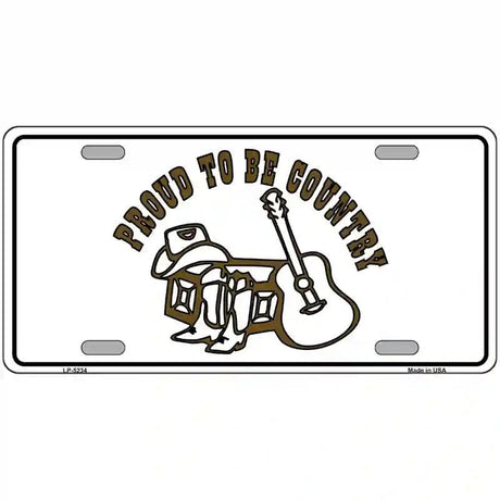 Proud to Be Country Novelty Metal License Plate 24" x 12" (LLP)