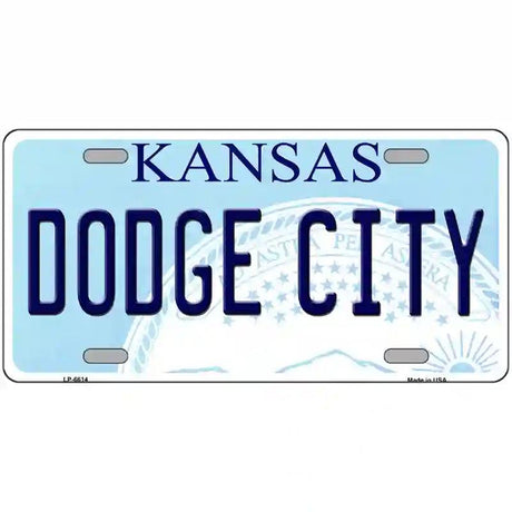 Dodge City Kansas Novelty Metal License Plate 24" x 12" (LLP)