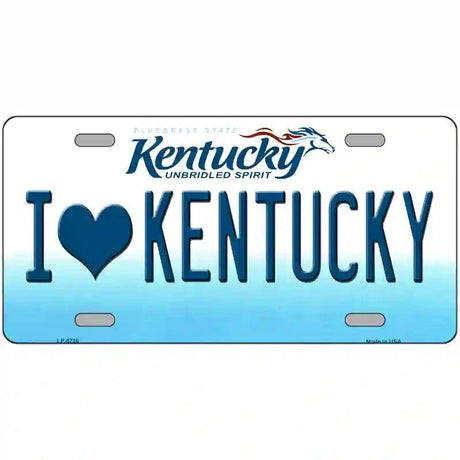 I Love Kentucky Novelty Metal License Plate 24" x 12" (LLP)