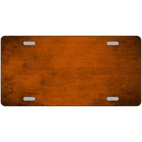 Orange Oil Rubbed Solid Metal Novelty License Plate 24" x 12" (LLP)