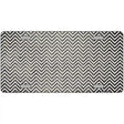 Tan White Small Chevron Oil Rubbed Metal Novelty License Plate 24" x 12" (LLP)