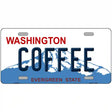 Coffee Washington Metal Novelty License Plate 24" x 12" (LLP)