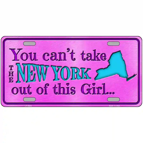 New York Girl Novelty Metal License Plate 24" x 12" (LLP)