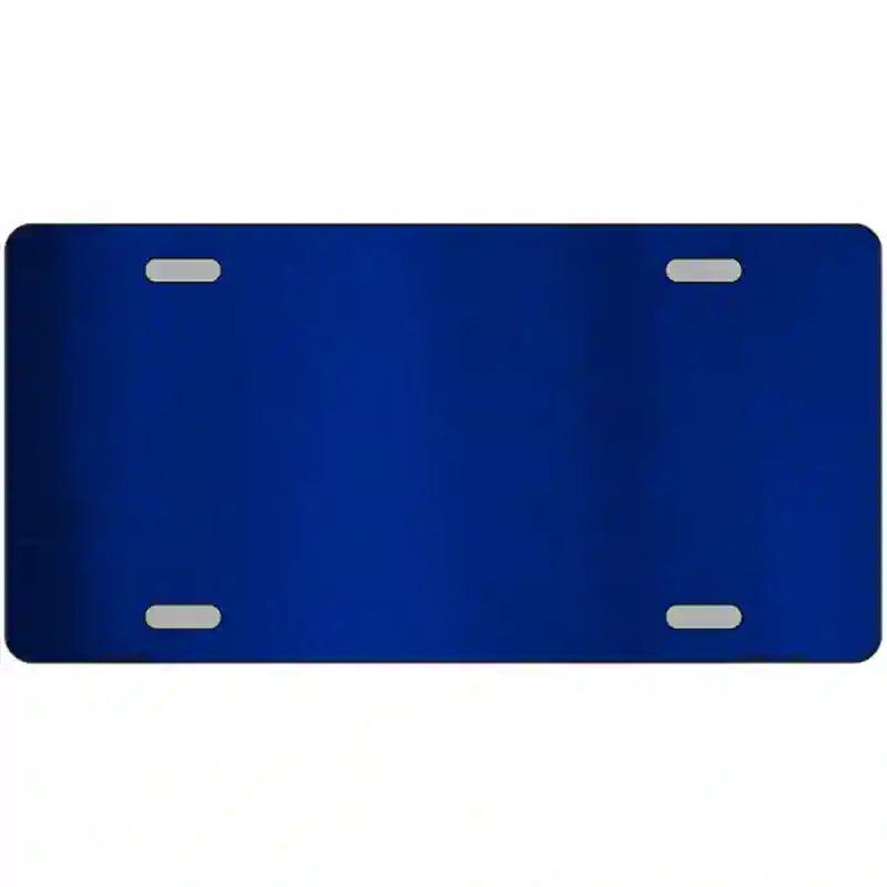 Blue Metallic Solid Metal Novelty License Plate 24" x 12" (LLPC)