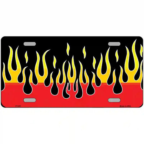 Flames Novelty Metal License Plate 12" x 6" (LP)