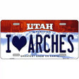 I Love Arches Utah Metal Novelty License Plate 12" x 6" (LP)