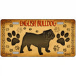 English Bulldog Novelty Metal License Plate 12" x 6" (LP)