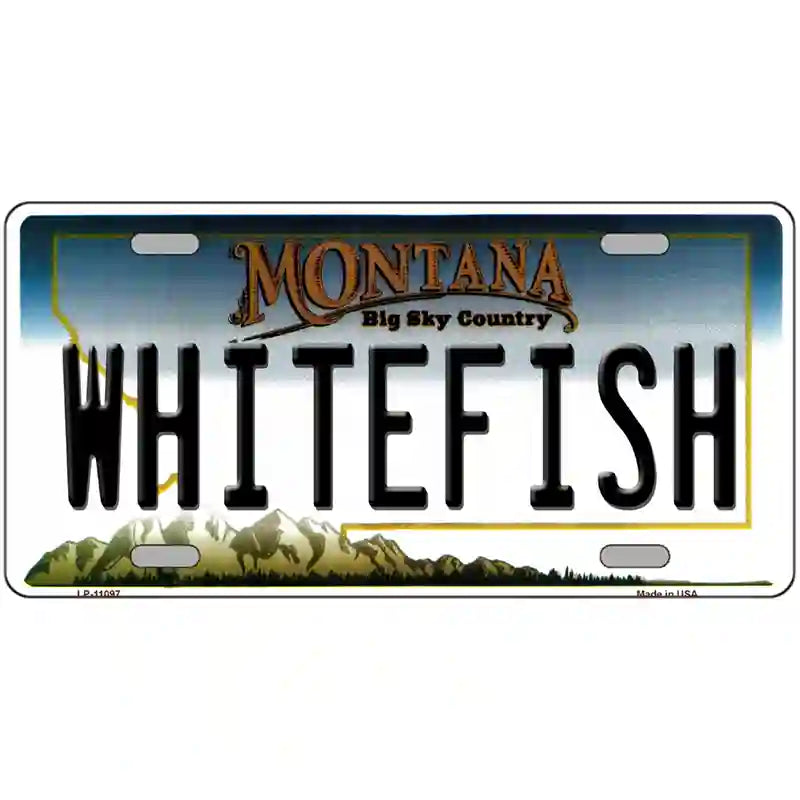 Whitefish Montana State Novelty License Plate