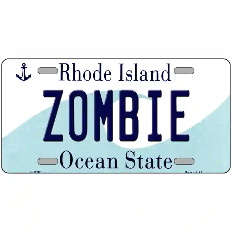 Zombie Rhode Island State License Plate Novelty License Plate 12" x 6" (LP)