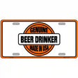 Genuine Beer Drinker Novelty Metal License Plate 12" x 6" (LP)