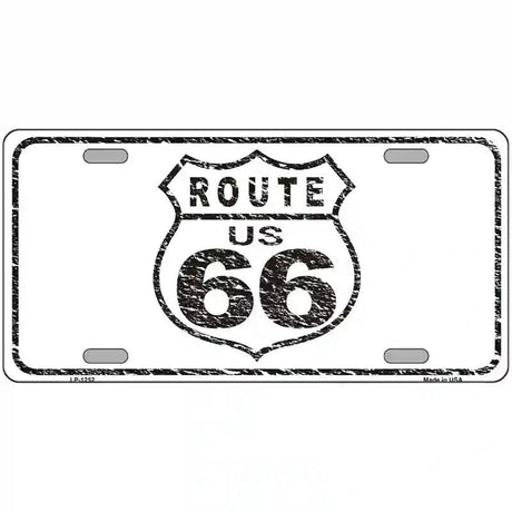 Route 66 Distressed Novelty Metal License Plate 12" x 6" (LP)