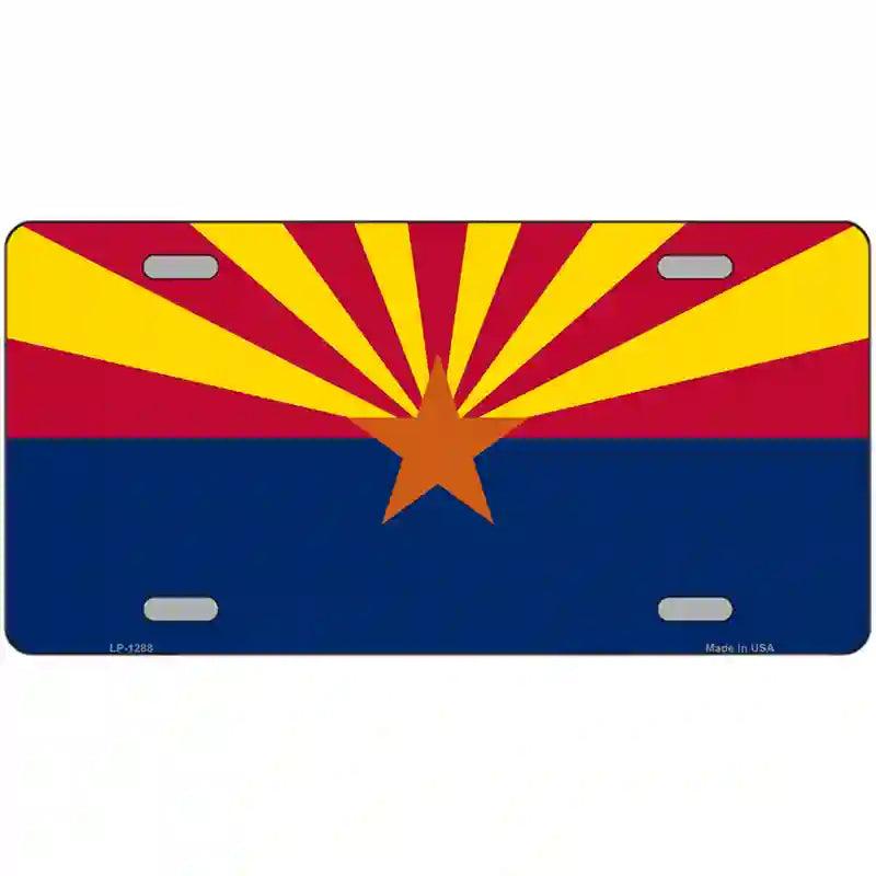 Arizona Small Star Novelty Metal License Plate 12" x 6" (LP)