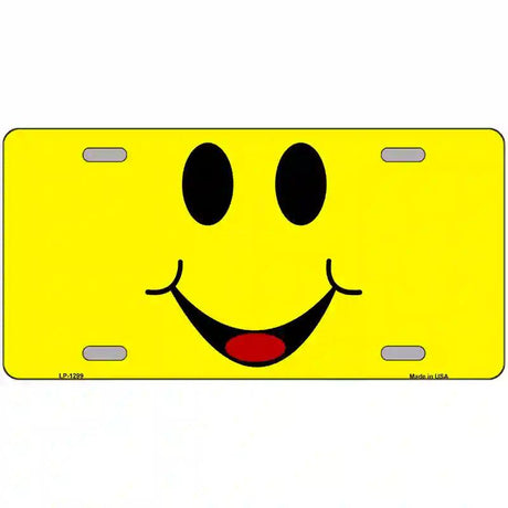 Happy Smiley Novelty Metal License Plate 12" x 6" (LP)