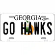 Go Hawks Georgia Novelty Metal License Plate Tag 12" x 6" (LP)