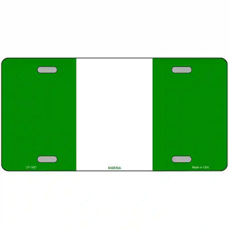 Nigeria Flag Metal Novelty License Plate 12" x 6" (LP)