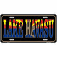 Lake Havasu with Arizona Flag Metal Novelty License Plate 12" x 6" (LP)