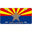 Williams Arizona Flag Metal Novelty License Plate 12" x 6" (LP)