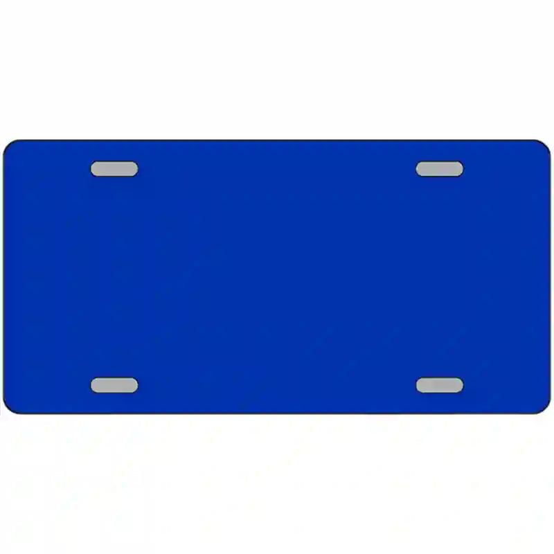 Royal Blue Solid Metal Novelty License Plate 12" x 6" (LP)