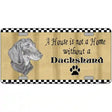 Pencil Sketch Dachshund Metal Novelty License Plate 12" x 6" (LP)