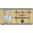 Pencil Sketch Schnauzer Metal Novelty License Plate 12" x 6" (LP)